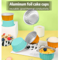 Bakning muffin muffin anpassad aluminium folie cake cup